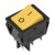 KCD4-202-2 perforate 30 x 22 mm 20A 6 pins ON - OFF yellow boat rocker switch