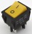 KCD4-202-3 perforate 30 x 22 mm 30A 6 pins ON - OFF yellow boat rocker switch