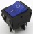 KCD4-202N-2 perforate 30 x 22 mm 20A 6 pins ON - OFF blue boat rocker switch with 220V lamp