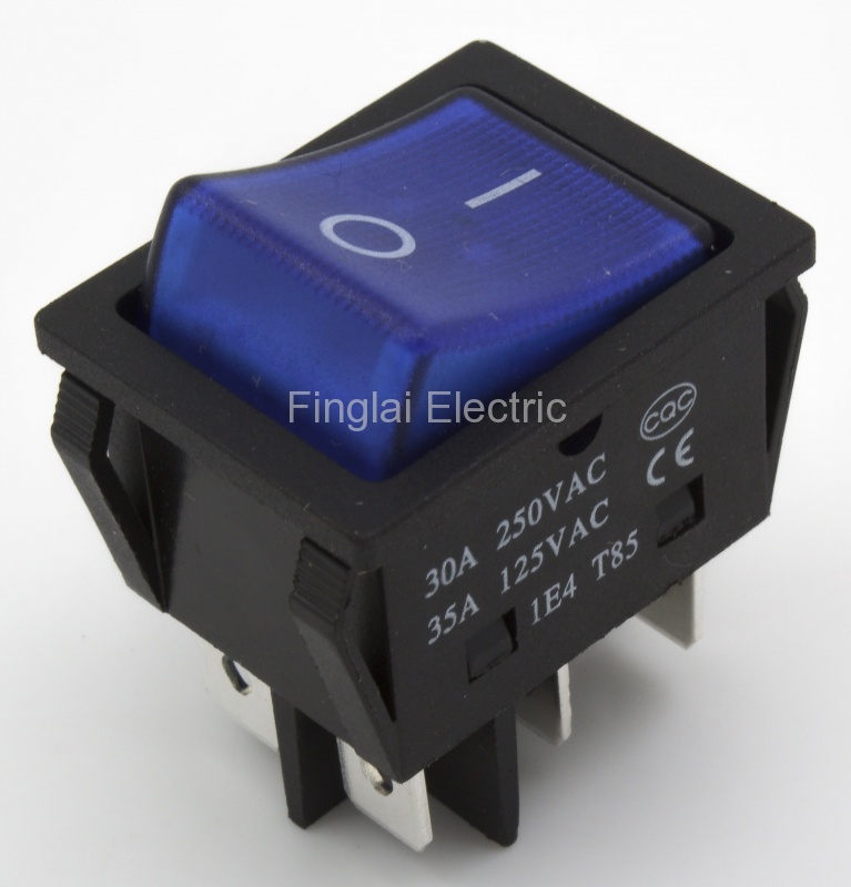 Kcd Rocker Switch KCD4-202N-3-A rocker switch with blue color