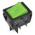 KCD4-202N-3 perforate 30 x 22 mm 30A 6 pins ON - OFF green boat rocker switch with 220V lamp