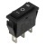 KCD3-103 black perforate 26 x 11 mm 3 pins ON - OFF - ON rocker switch