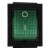 KCD4-201N green perforate 26 x 22 mm 4 pins ON - OFF 9-24V LED light rocker switch