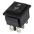 KCD4-203 black perforate 26 x 22 mm 6 pins ON - OFF - ON rocker switch