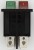 KCD6-202N red and green perforate 26 x 22 mm 6 pins ON - OFF 220V two lights rocker switch