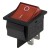 KCD7-201N red perforate 26 x 22 mm 4 pin ON - OFF 220V light rocker switch