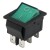 KCD7-202N green perforate 26 x 22 mm 6 pins ON - ON 220V light rocker switch