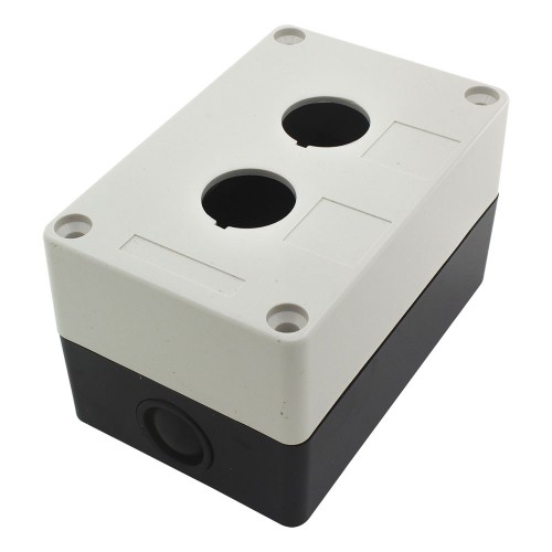 BX2-22W 2 holes white push button switch box for 22mm mounting hole push button switch