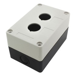 BX2-22W 2 holes white push button switch box for 22mm mounting hole push button switch