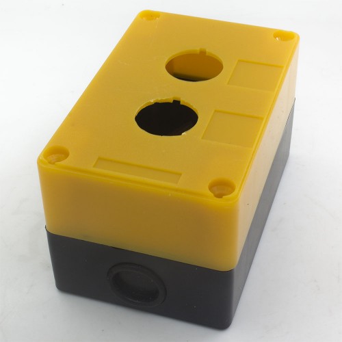 BX2-22Y 2 holes yellow push button switch box for 22mm mounting hole push button switch