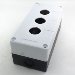 BX3-22W 3 holes white push button switch box for 22mm mounting hole push button switch