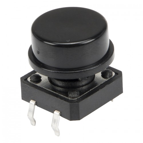 FAS12-S 7.3mm height 12x12mm square black head black cap insert mount tact switch