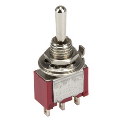 MTS-123 6mm perforate diameter 2 reset 3 pins (ON) - OFF - (ON) SPDT 3 positions toggle switch